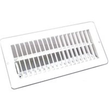 US HARDWARE United States Hardware V-103WB 4 x 10 in. White Metal Register 6444293